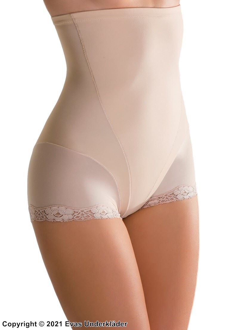 Shapewear / formende Boyshort-Höschen, Spitzenbesatz, Anti-Rutsch-Silikonband